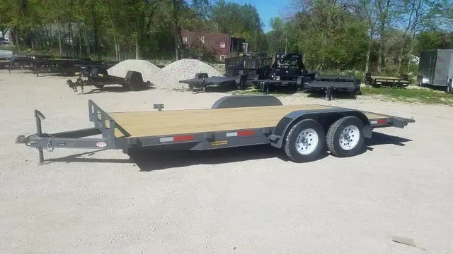 2025 M.E.B 7x18 Open Wood Deck Auto Hauler