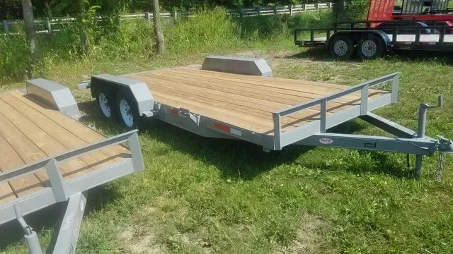 2025 MEB 7x18 Open Wood Deck Auto Hauler