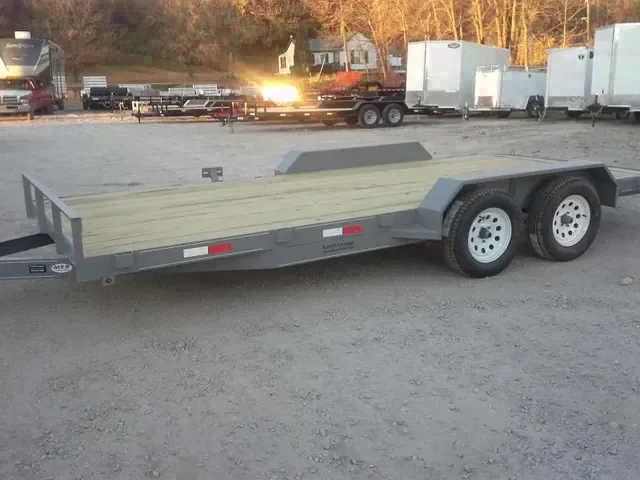 2025 MEB 7x18 Wood Deck Open Auto Hauler