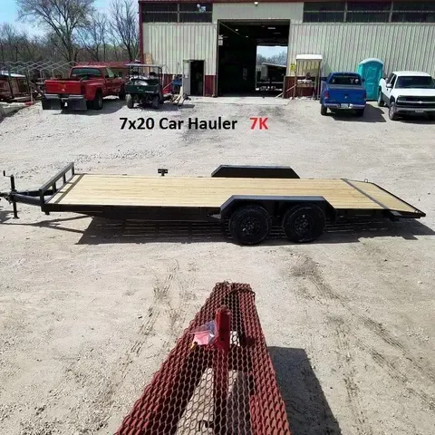 2025 MEB 7x20 Open Wood Deck Auto Hauler