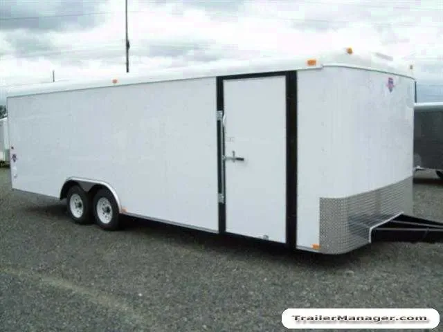 24ft  Car Hauler 10K WHITE With Ramp