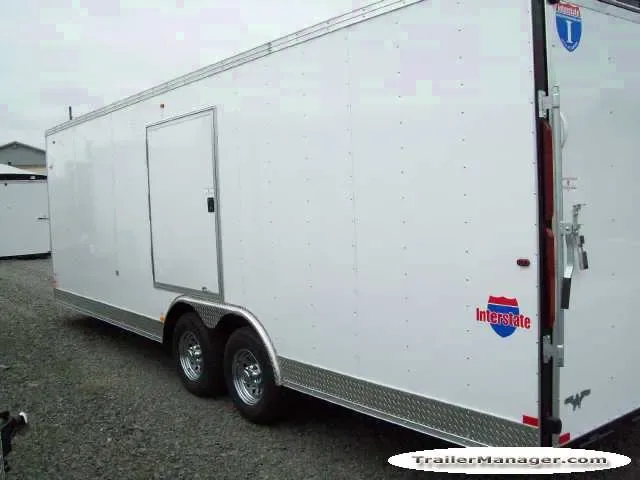 24ft Car Hauler w/ White Walls and Ceiling