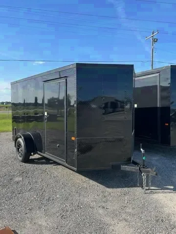 12ft Blackout with V-nose Enclosed Car Hauler