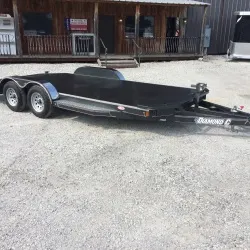 18ft All Steel Open Car Hauler (Dark Metallic Gray)