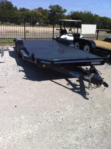 20ft Black All Steel Open Car Hauler