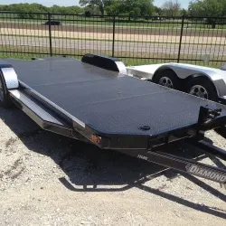 20ft Open Car Hauler Steel Floor - Black