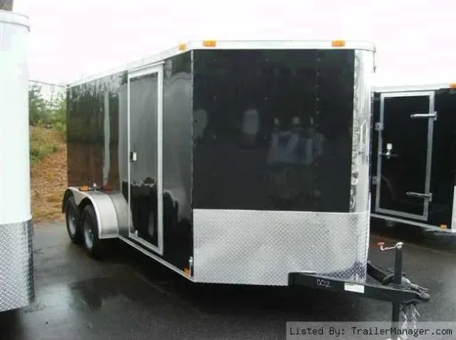 14ft Black V-nose Cargo Trailer