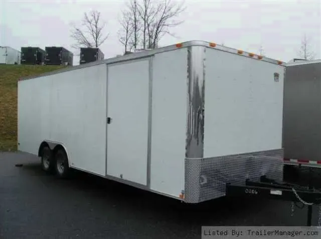 24ft CARHAULER-WHITE-FLAT FRONT