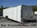 28ft Car Hauler, White, Flat Front and More