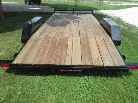 Black 18ft Open Car Hauler w/Dovetail
