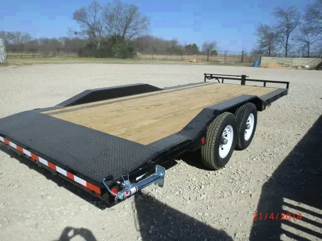 18+5ft Car Hauler w/Dovetail w/Rear Slide-in Ramps