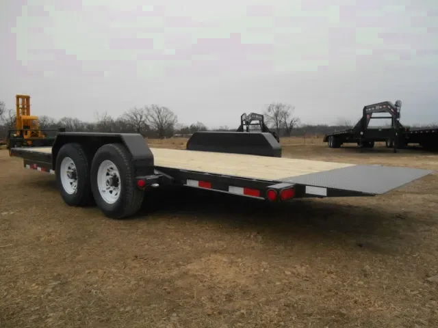 20ft  Powered Full Tilt Bed - Black Steel Frame w/Wood Deck