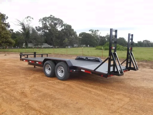 20FT CAR HAULER STEEL DECK-BLACK