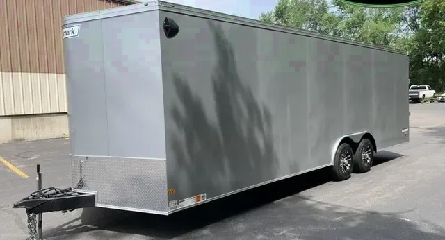 Silver 24ft V-Nose Car Hauler