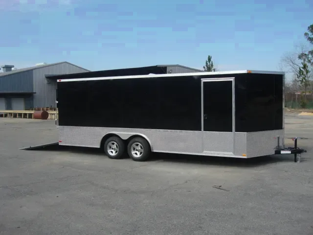 24FT BUMPER PULL ENCLOSED CAR HAULER W/STONE GUARD
