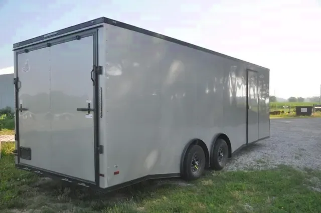 24FT GRAY BLACKOUT CAR HAULER