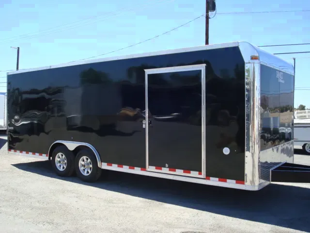 Black Flat Front 24ft  Enclosed Car trailer