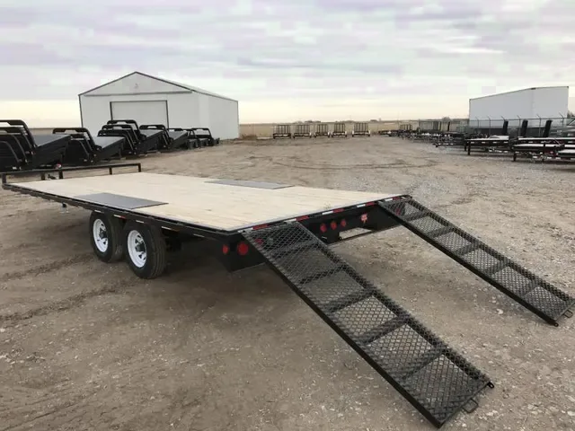 20ft Car Hauler with Slide in Ramps-Deckover