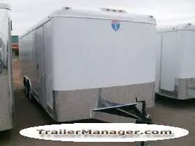 20ft White Flat Front Car Hauler