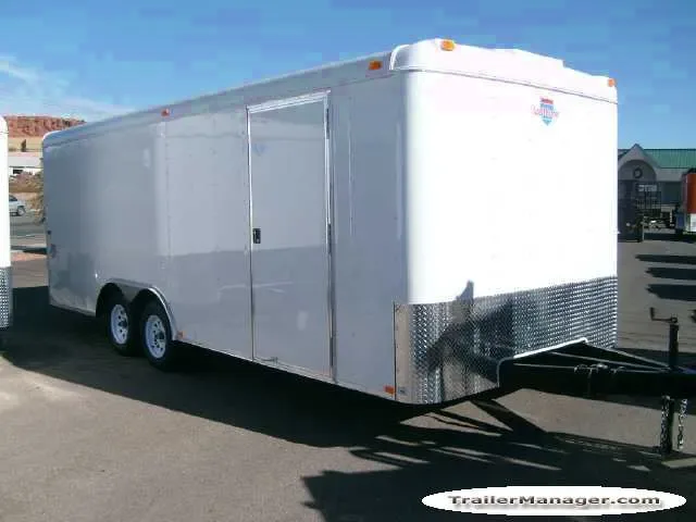 20ft Enclosed Auto Trailer w/Spare Mount