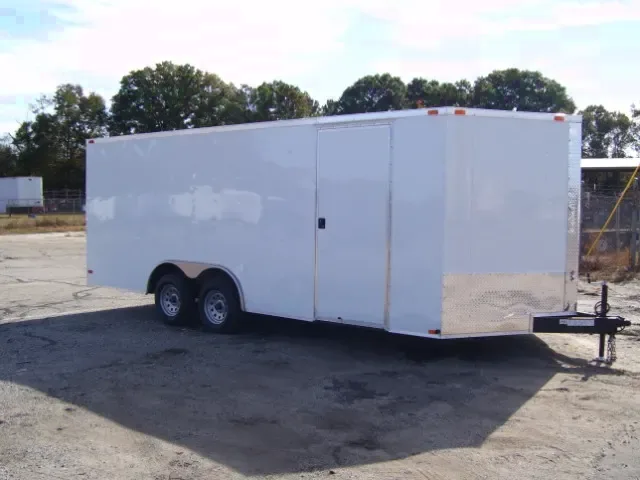 24ft Car-Hauler White V-Nose