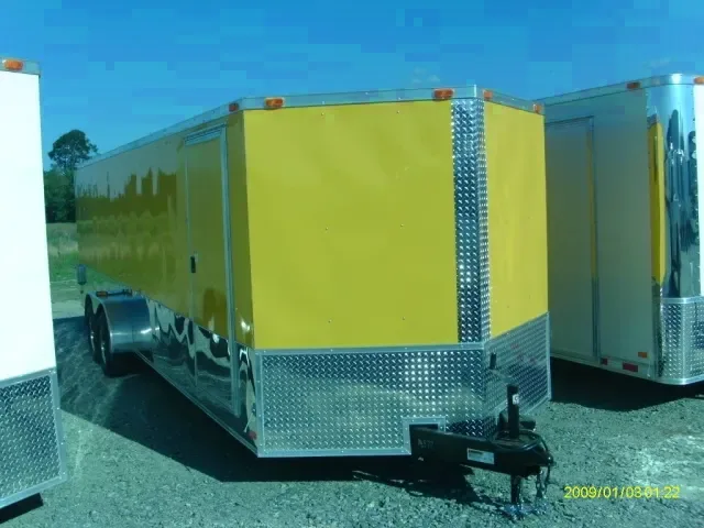 24ft Car-haulers Yellow V-Nose