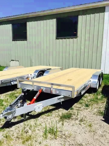 18ft Open Car Hauler w/Aluminum Frame & Wood Floor