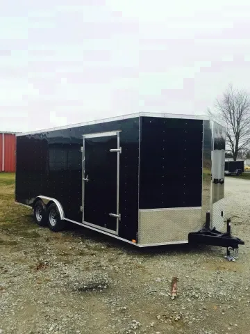 Enclosed Car Hauler 18ft Black