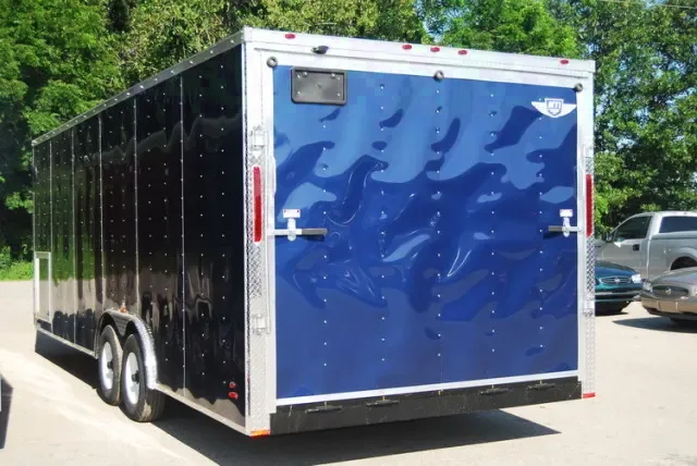Cobalt Blue 22ft Spread Axle Car Hauler