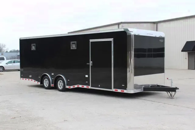 24ft Race Trailer - Black Flat Front