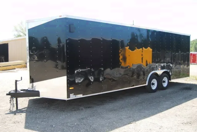 26ft Black Car Hauler with Wedge Front