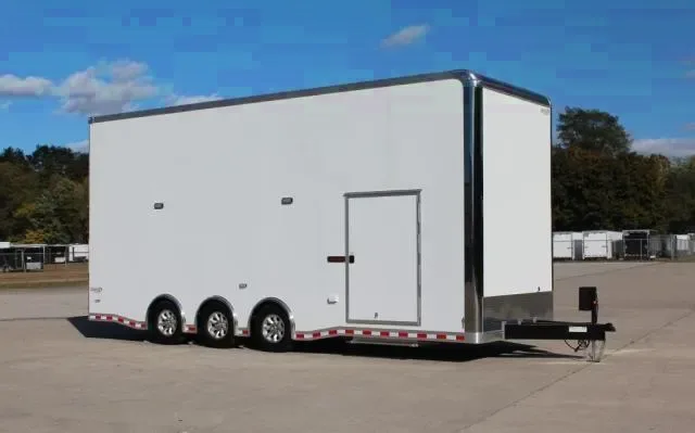 White 26ft  Enclosed Stacker Trailer