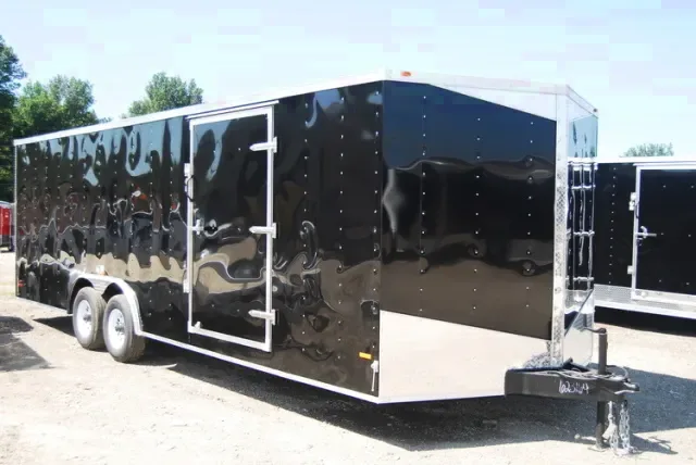 Black 28ft Enclosed Car Hauler