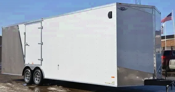 Two Toned 30ft Bumper Pull Enclosed Car Trailer w/Escape Door