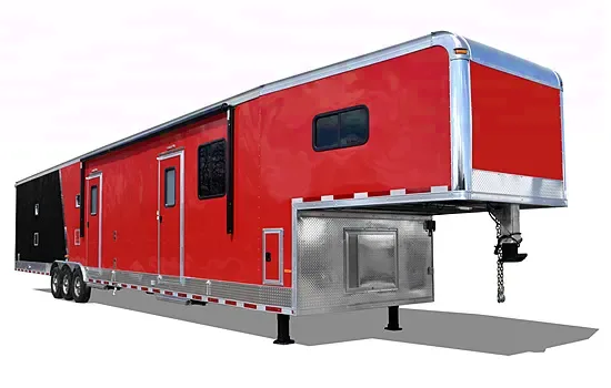 48ft Red and Black Race Trailer With Restroom
