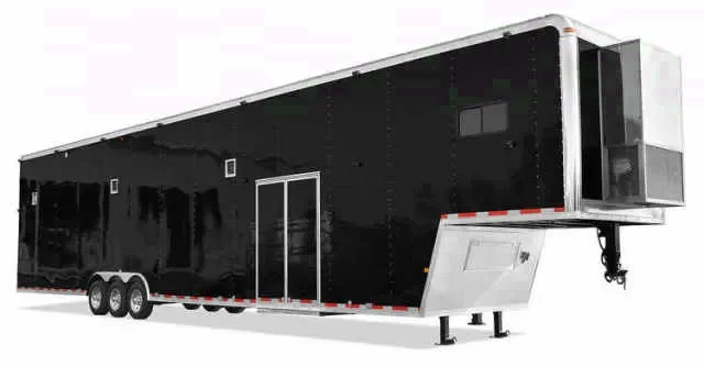 Black 53ft Race Car Hauler w/Finished Interior