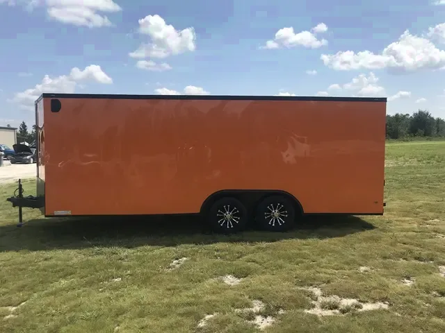 18FT ORANGE BLACKOUT WITH BLACK TRIM CAR HAULER