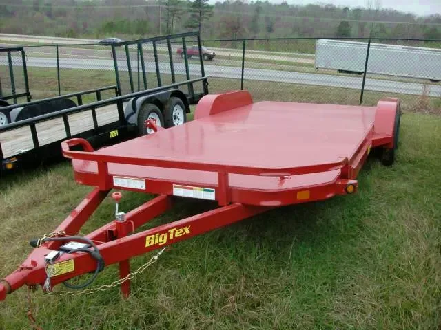 20FT RED STEEL DIAMOND PLATE OPEN CAR HAULER