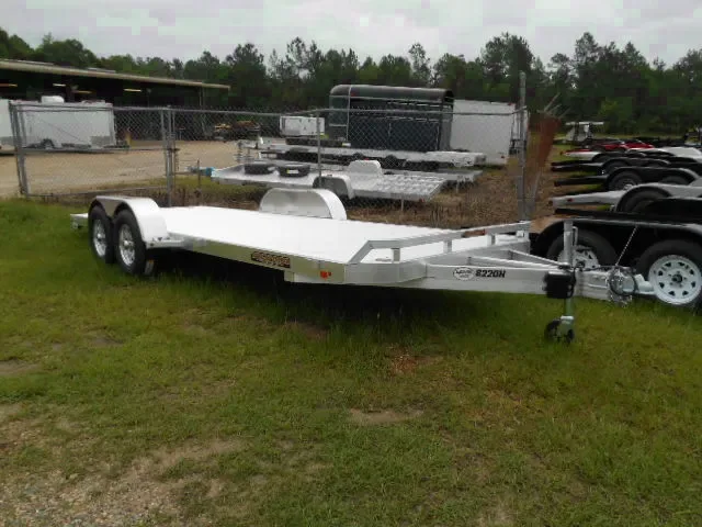 ALUMINUM CAR HAULER 20FT WITH WOOD DECK