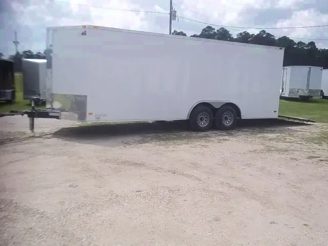 20FT ENCLOSED CAR HAULER-WHITE
