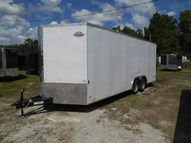 20FT WHITE ENCLOSED CAR HAULER