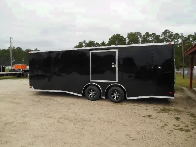 24FT BLACK ENCLOSED CAR HAULER