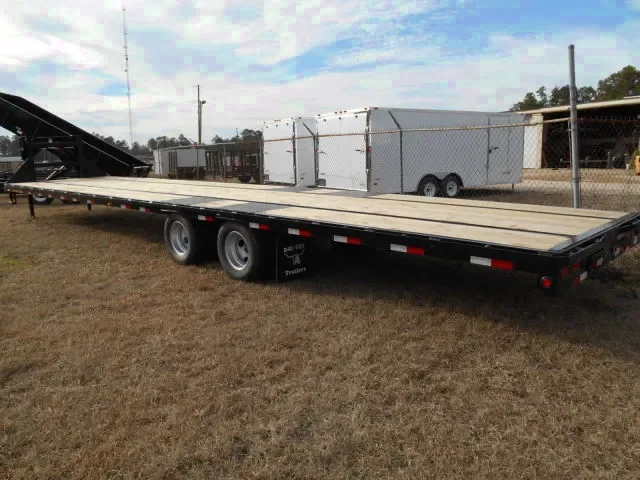 40FT DECKOVER OPEN CAR HAULER-BLACK STEEL FRAME WITH WOOD DECK