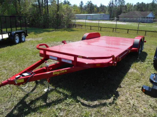 20FT RED STEEL OPEN CAR HAULER
