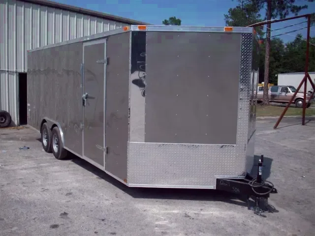 20ft V-Nose Pewter Car Hauler