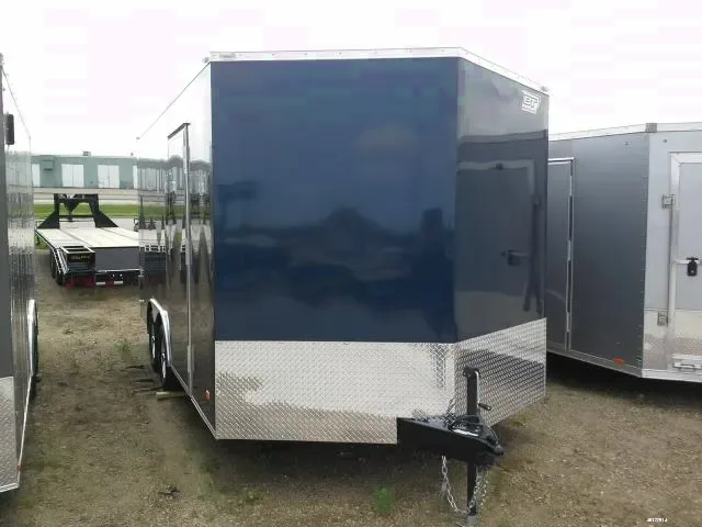 16FT BUMPER PULL BLUE  ENCLOSED CAR HAULER