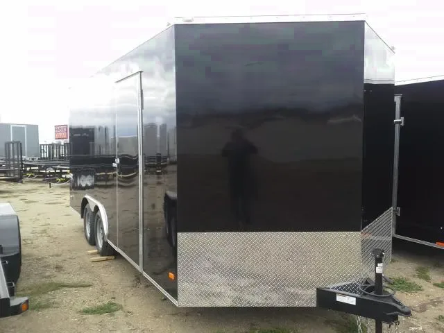 BLACK V-NOSE 18FT ENCLOSED CAR HAULER