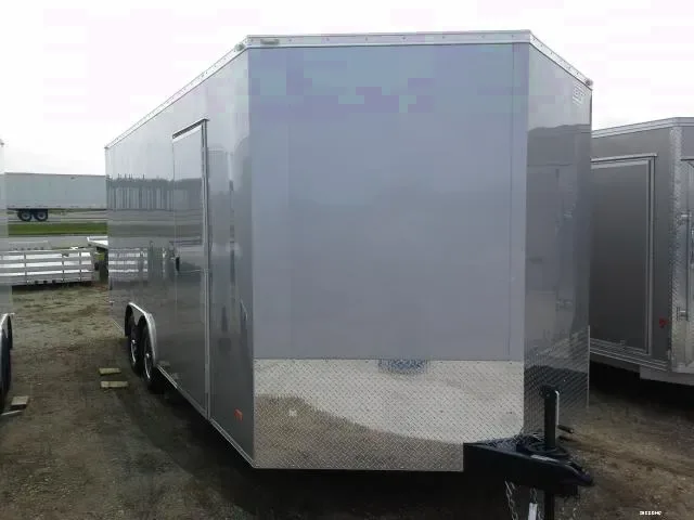 SILVER 20ft ENCLOSED CAR HAULER D-RINGS