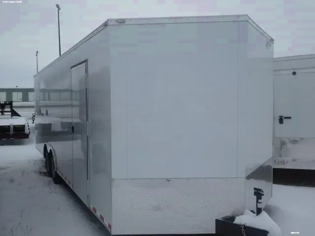 ENCLOSED 24ft CAR HAULER- WHITE