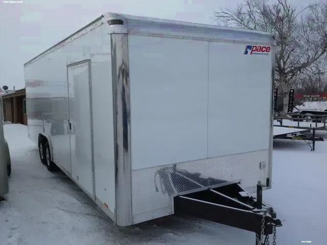 26ft Bumper Pull Car Hauler White Flat Front